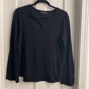 Black generation love sweatshirt with cutout